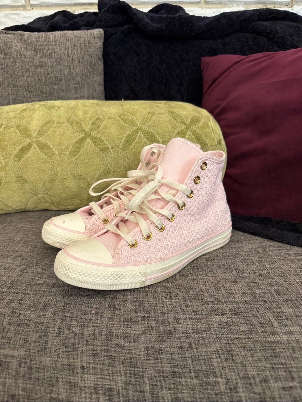 Converse Pink Knit Hightops